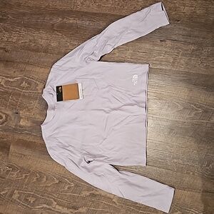 The North Face Girls Long Sleeve Pocket Boxy Tee Medium 10 Purple Lavender Fog